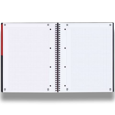 Quaderno spiralato OXFORD International Activebook Maxi A4+ grigio/arancio quadretti 5 mm - 100104329